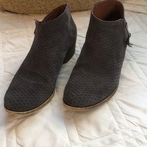 Lucky Brand suede booties, size 7.5